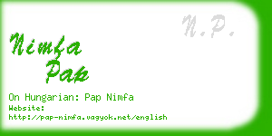 nimfa pap business card